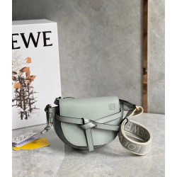 Loewe Mini Gate Dual Bag In Ash Grey Calfskin 773