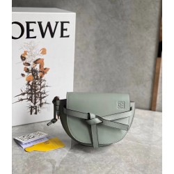 Loewe Mini Gate Dual Bag In Ash Grey Calfskin 773