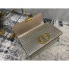 Dior 30 Montaigne Chain Bag In Metallic Gold Calfskin 555