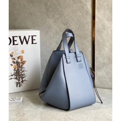 Loewe Hammock Small Bag In Atlantic Blue Calfskin 811