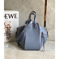 Loewe Hammock Small Bag In Atlantic Blue Calfskin 811