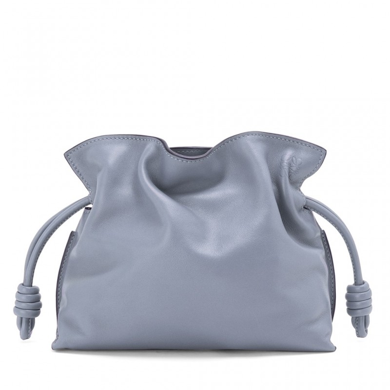 Loewe Flamenco Mini Clutch In Atlantic Blue Nappa Leather 834