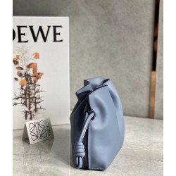 Loewe Flamenco Mini Clutch In Atlantic Blue Nappa Leather 834