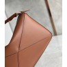 Loewe Puzzle Small Bag In Brown Satin Calfskin 414