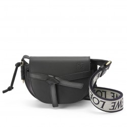 Loewe Mini Gate Dual Bag In Black Calfskin 453