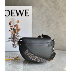 Loewe Mini Gate Dual Bag In Black Calfskin 453