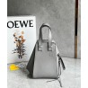 Loewe Compact Hammock Bag in Pearl Grey Grained Calfskin 484