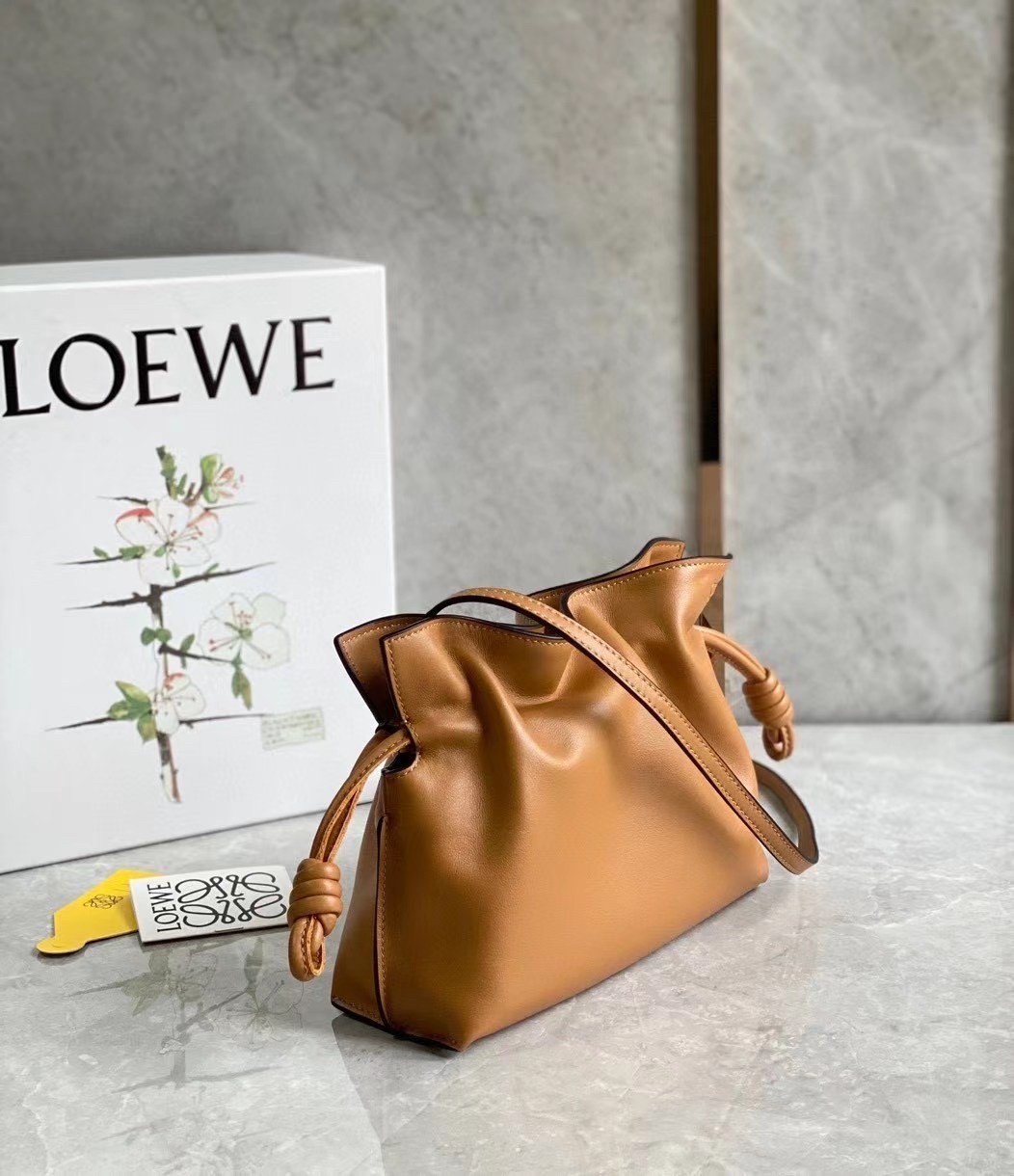 Loewe Flamenco Mini Clutch In Brown Nappa Leather 519