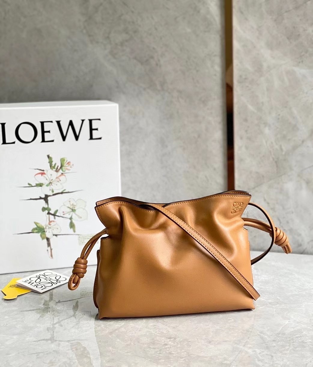 Loewe Flamenco Mini Clutch In Brown Nappa Leather 519