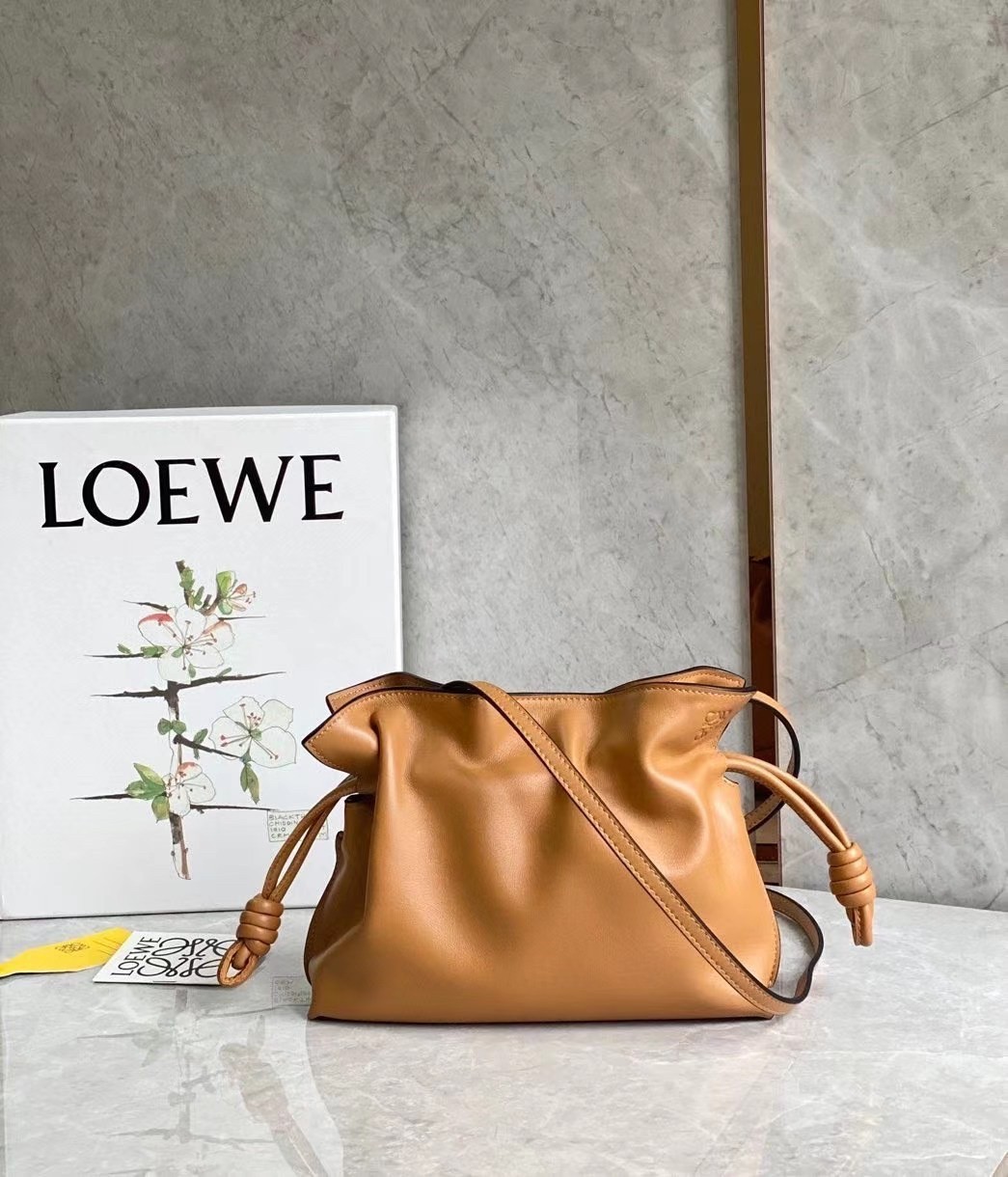 Loewe Flamenco Mini Clutch In Brown Nappa Leather 519