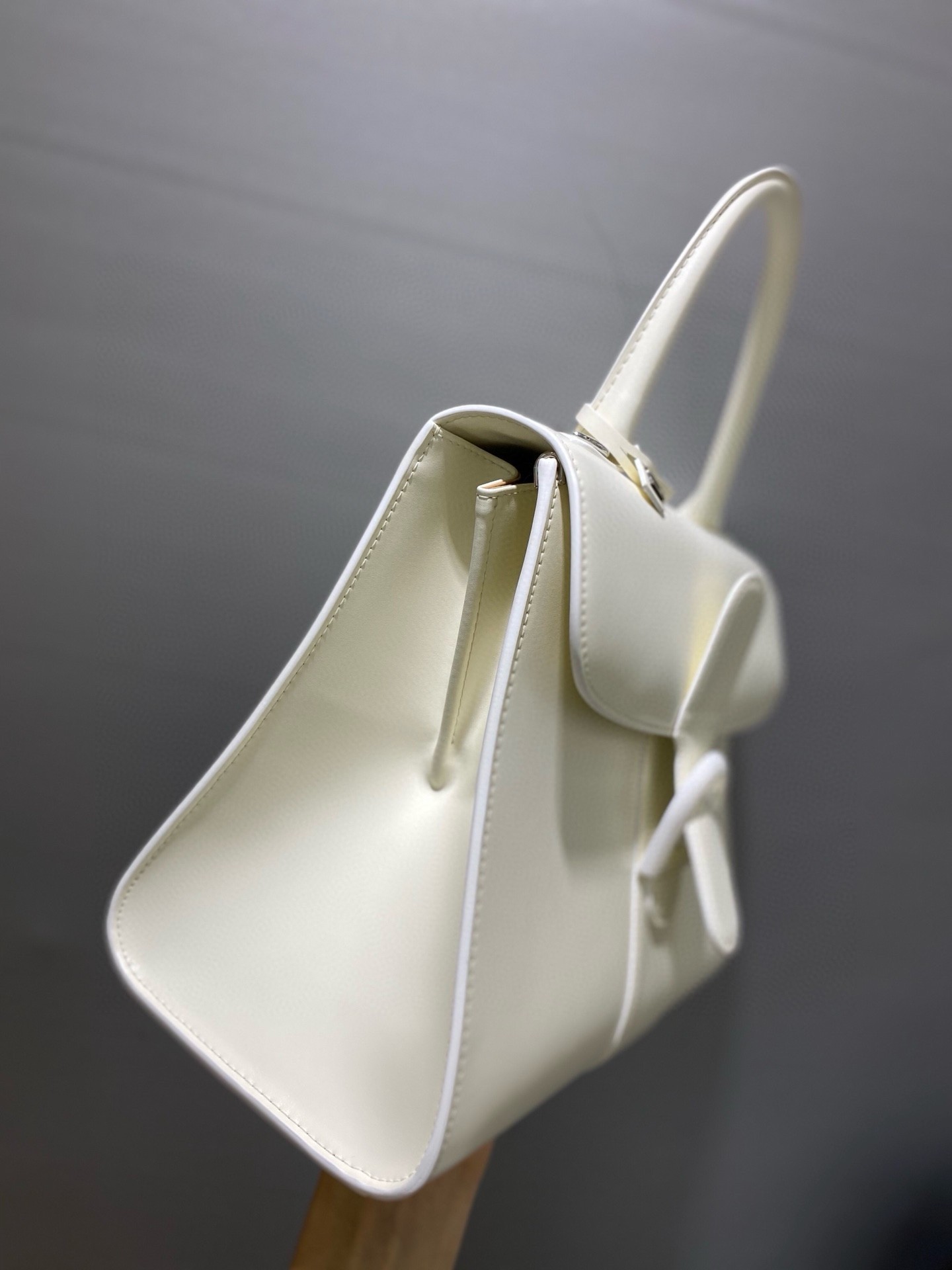 Delvaux Brillant MM Bag in Ivory Box Calf Leather 997