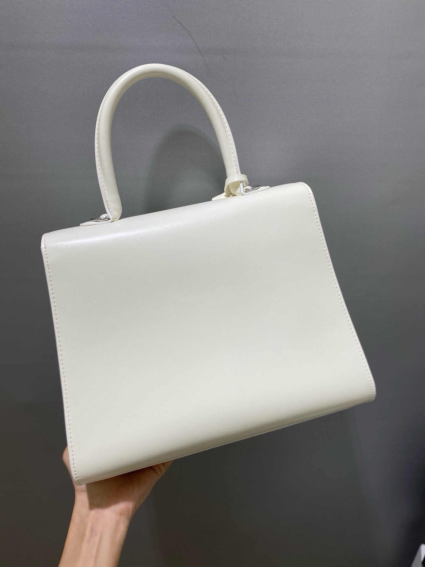 Delvaux Brillant MM Bag in Ivory Box Calf Leather 997