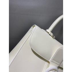 Delvaux Brillant MM Bag in Ivory Box Calf Leather 997