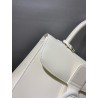 Delvaux Brillant MM Bag in Ivory Box Calf Leather 997