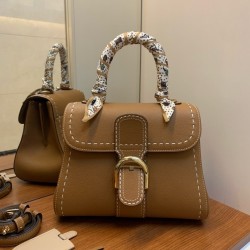 Delvaux Brillant PM Surpique Bag in Brown Rodeo Calf Leather 042