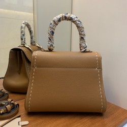 Delvaux Brillant PM Surpique Bag in Brown Rodeo Calf Leather 042