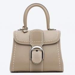 Delvaux Brillant Mini Surpique Bag in Grey Rodeo Calf Leather 089