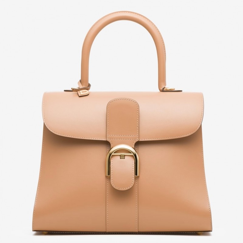 Delvaux Brillant MM Bag in Tender Beige Box Calf Leather 235