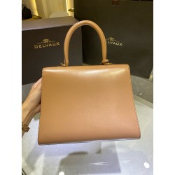 Delvaux Brillant MM Bag in Tender Beige Box Calf Leather 235