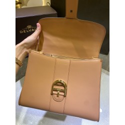 Delvaux Brillant MM Bag in Tender Beige Box Calf Leather 235