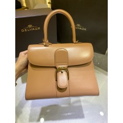 Delvaux Brillant MM Bag in Tender Beige Box Calf Leather 235