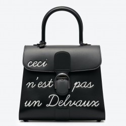 Delvaux Brillant L'Humour MM Bag in Black Box Calf Leather 937