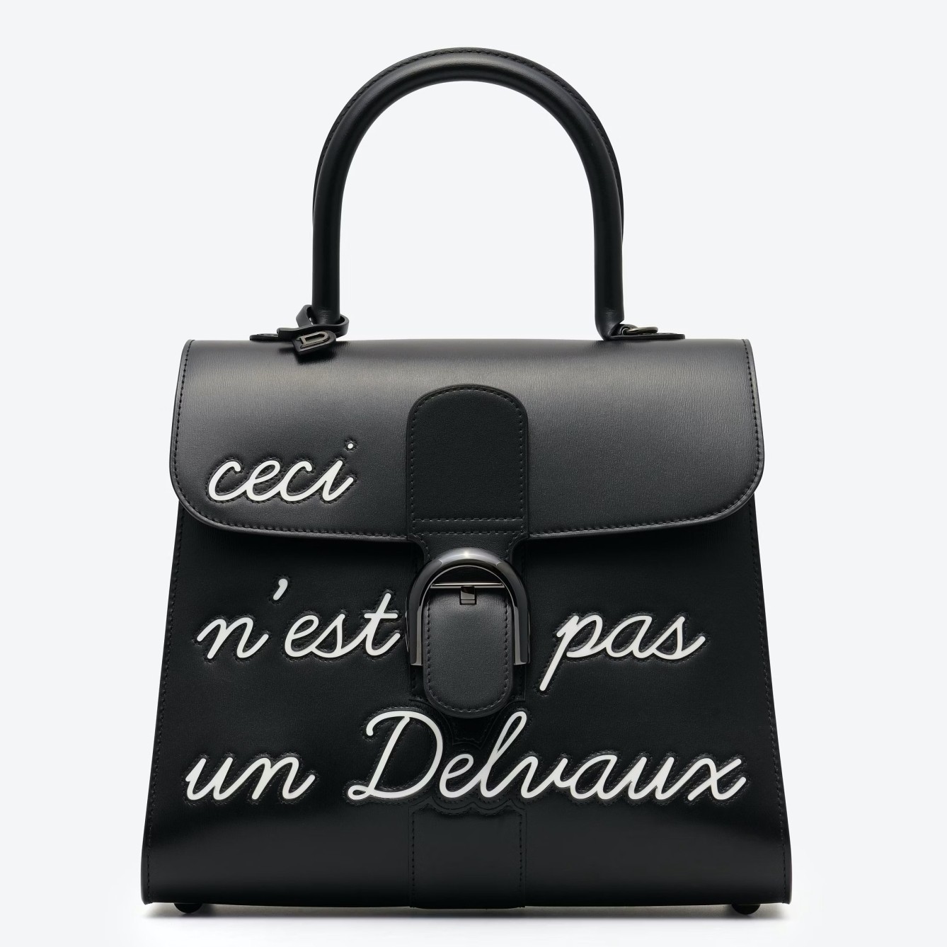 Delvaux Brillant L'Humour MM Bag in Black Box Calf Leather 937