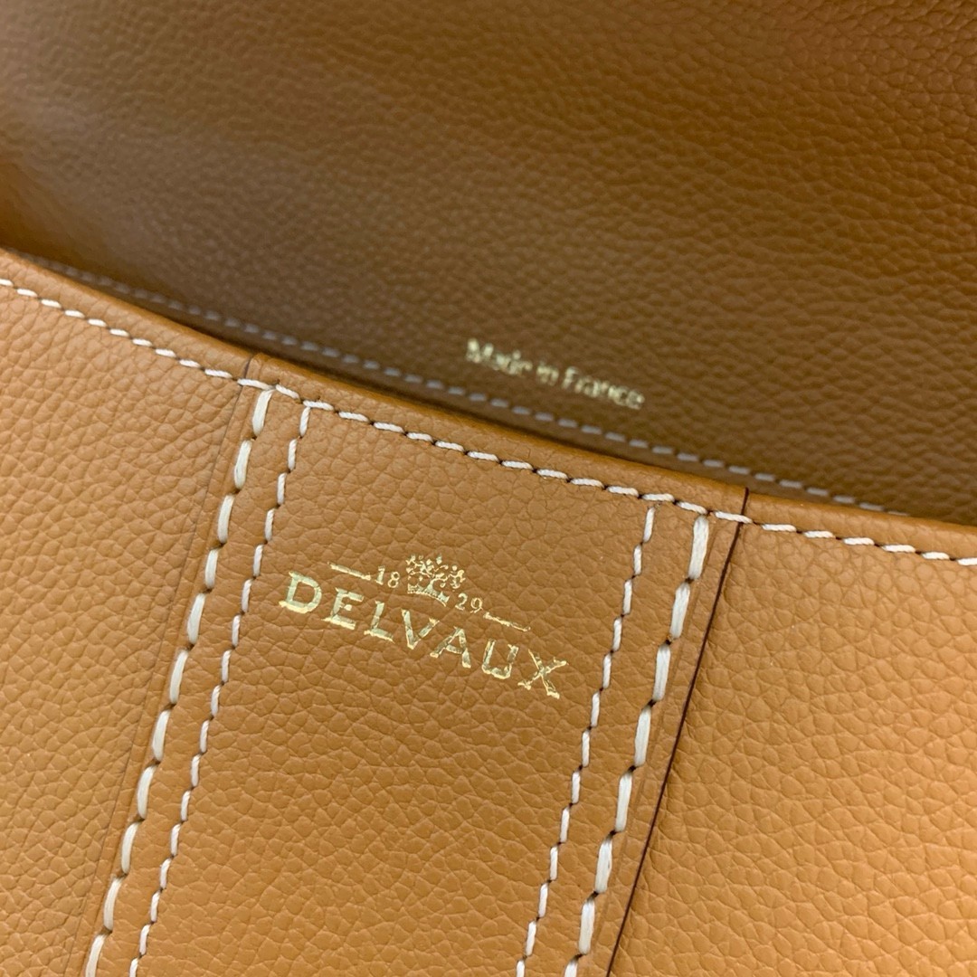 Delvaux Brillant MM Surpique Bag in Brown Rodeo Calf Leather 978