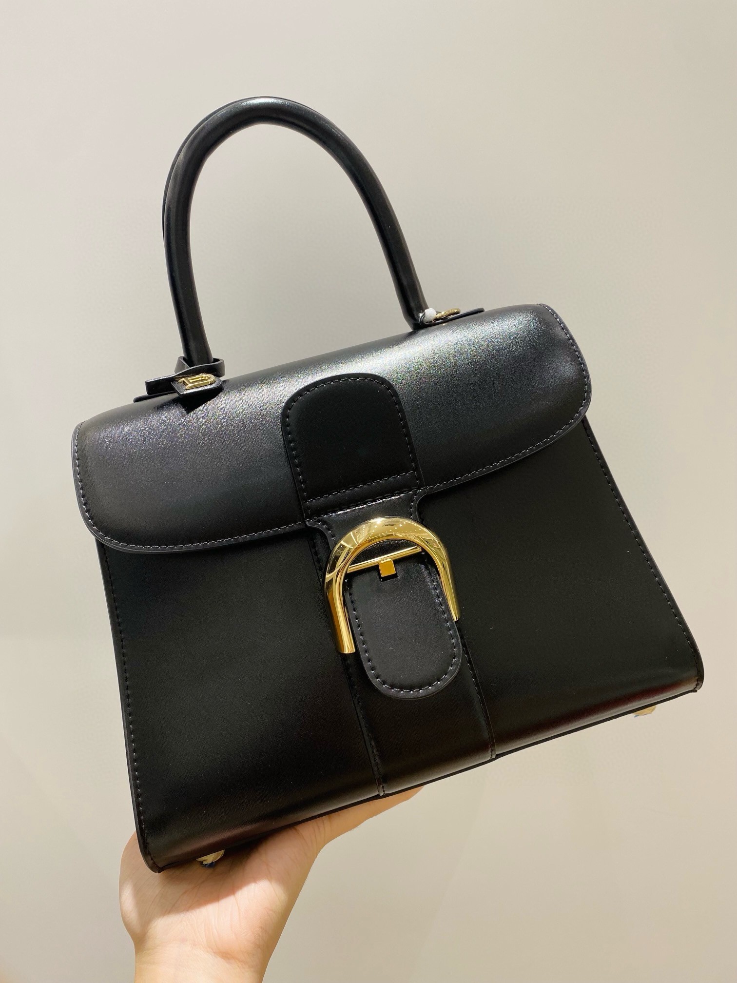 Delvaux Brillant PM Bag in Black Box Calf Leather 587