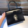 Delvaux Brillant MM Bag in Black Box Calf Leather 625