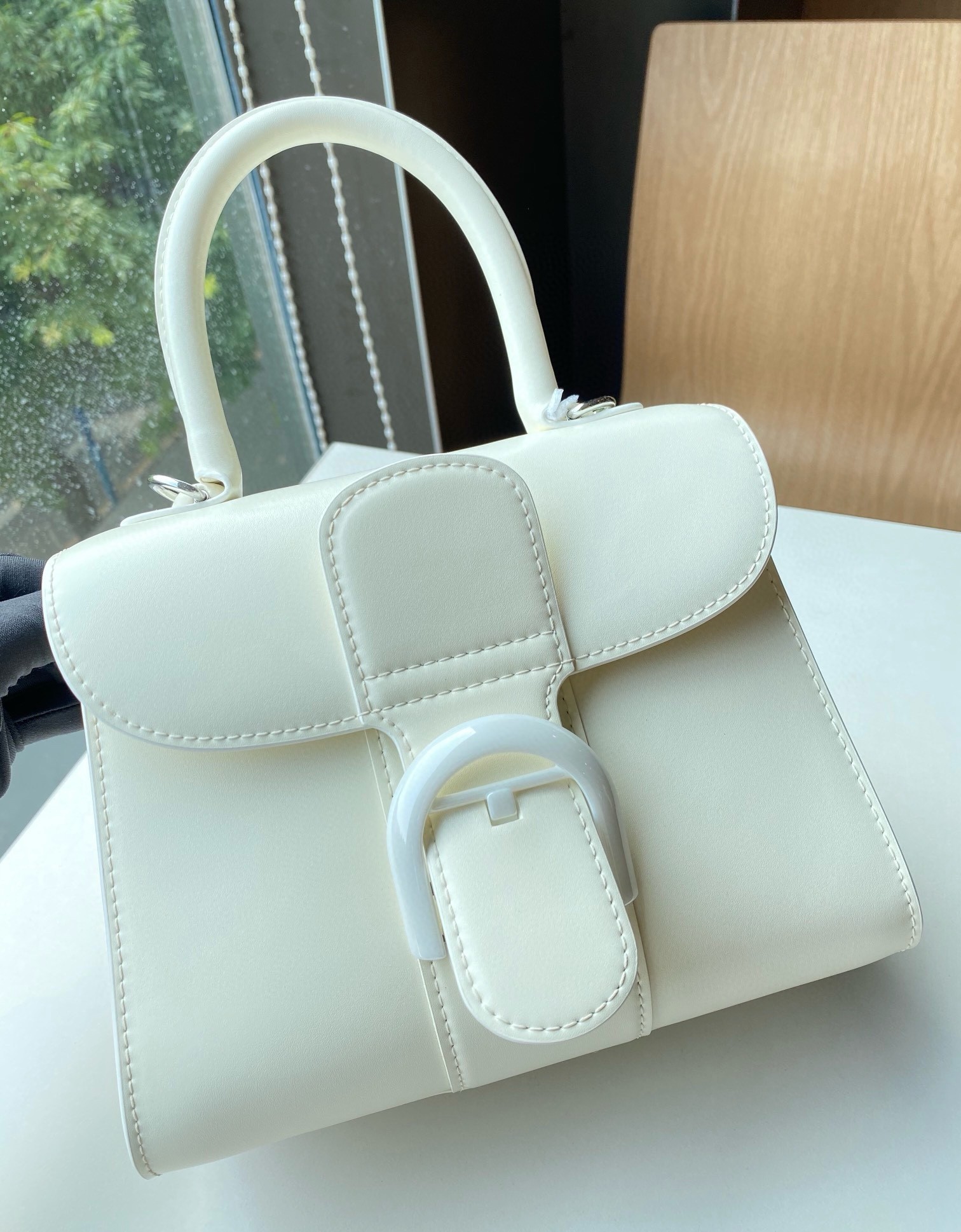 Delvaux Brillant Mini Bag in Ivory Box Calf Leather 654