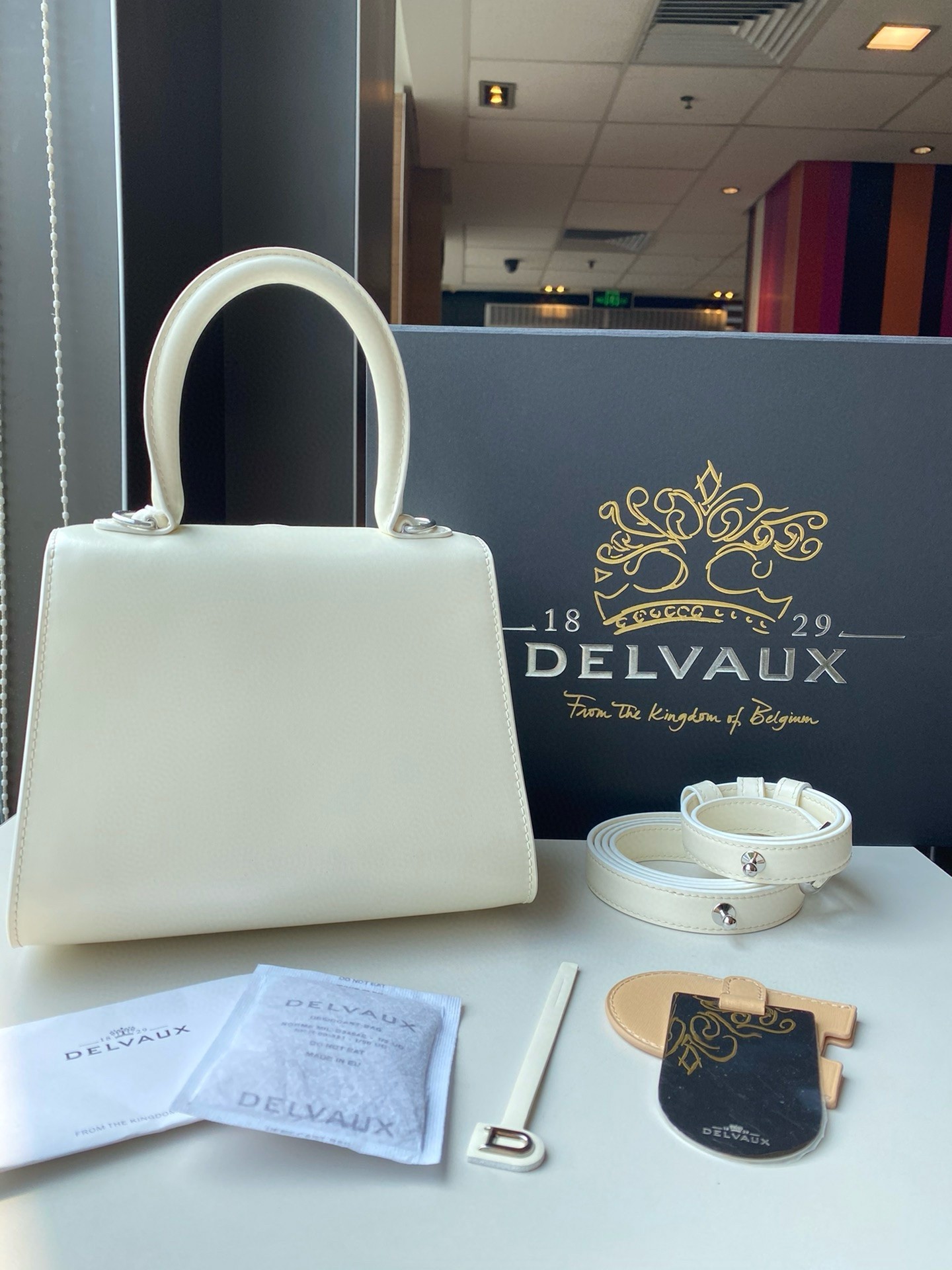 Delvaux Brillant Mini Bag in Ivory Box Calf Leather 654