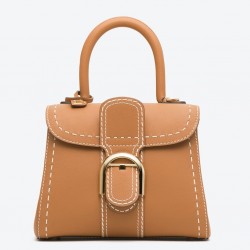 Delvaux Brillant Mini Surpique Bag in Brown Rodeo Calf Leather 716