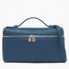 Loro Piana Extra Pocket Pouch L19 in Blue Grained Leather 771