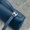 Loro Piana Extra Pocket Pouch L19 in Blue Grained Leather 771