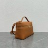 Loro Piana Extra Pocket Pouch L27 in Brown Grained Leather 883