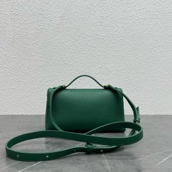 Loro Piana Extra Pocket Pouch L27 in Green Grained Leather 046