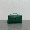 Loro Piana Extra Pocket Pouch L27 in Green Grained Leather 046