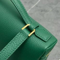 Loro Piana Extra Pocket Pouch L27 in Green Grained Leather 046