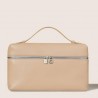 Loro Piana Extra Pocket Pouch L27 in Beige Grained Leather 983