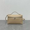 Loro Piana Extra Pocket Pouch L27 in Beige Grained Leather 983