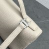 Loro Piana Extra Pocket Pouch L19 in White Grained Leather 009