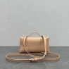 Loro Piana Extra Pocket Pouch L19 in Beige Ostrich-embossed Leather 902