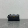 Loro Piana Extra Pocket Pouch L19 in Navy Blue Grained Leather 969