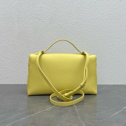 Loro Piana Extra Pocket Pouch L27 in Yellow Grained Leather 998