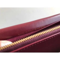 Dior DiorAddict Continental Wallet In Bordeaux Lambskin 935