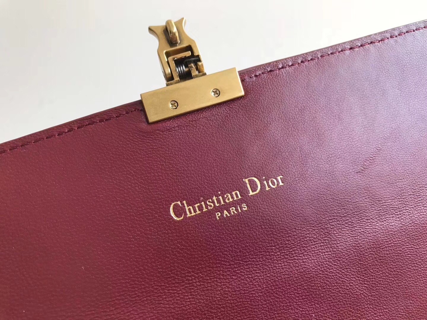 Dior DiorAddict Continental Wallet In Bordeaux Lambskin 935