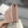 Dior Mini Lady Dior Wallet In Pink Lambskin 017