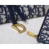 Dior Saddle Chain Wallet In Blue Oblique Canvas  390