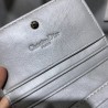 Dior Mini Lady Dior Wallet In Opal Grey Pearly Lambskin 553